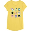 image:imageSANRIO Hello Kitty and Friends Supercute Stickers Unisex Adult Child TShirt Black Small Classic Fit Crew Neck Short Sleeve Cotton 60 Polyester 40Lemon Yellow