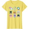 image:imageSANRIO Hello Kitty and Friends Supercute Stickers Unisex Adult Child TShirt Black Small Classic Fit Crew Neck Short Sleeve Cotton 60 Polyester 40Lemon Yellow