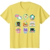 image:imageSANRIO Hello Kitty and Friends Supercute Stickers Unisex Adult Child TShirt Black Small Classic Fit Crew Neck Short Sleeve Cotton 60 Polyester 40Lemon Yellow