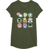 image:imageSANRIO Hello Kitty and Friends Supercute Stickers Unisex Adult Child TShirt Black Small Classic Fit Crew Neck Short Sleeve Cotton 60 Polyester 40Olive Green