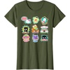 image:imageSANRIO Hello Kitty and Friends Supercute Stickers Unisex Adult Child TShirt Black Small Classic Fit Crew Neck Short Sleeve Cotton 60 Polyester 40Olive Green