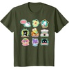 image:imageSANRIO Hello Kitty and Friends Supercute Stickers Unisex Adult Child TShirt Black Small Classic Fit Crew Neck Short Sleeve Cotton 60 Polyester 40Olive Green