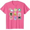 image:imageSANRIO Hello Kitty and Friends Supercute Stickers Unisex Adult Child TShirt Black Small Classic Fit Crew Neck Short Sleeve Cotton 60 Polyester 40Pink Heather