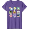 image:imageSANRIO Hello Kitty and Friends Supercute Stickers Unisex Adult Child TShirt Black Small Classic Fit Crew Neck Short Sleeve Cotton 60 Polyester 40Purple Heather