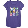 image:imageSANRIO Hello Kitty and Friends Supercute Stickers Unisex Adult Child TShirt Black Small Classic Fit Crew Neck Short Sleeve Cotton 60 Polyester 40Purple Heather