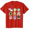 image:imageSANRIO Hello Kitty and Friends Supercute Stickers Unisex Adult Child TShirt Black Small Classic Fit Crew Neck Short Sleeve Cotton 60 Polyester 40Red