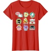 image:imageSANRIO Hello Kitty and Friends Supercute Stickers Unisex Adult Child TShirt Black Small Classic Fit Crew Neck Short Sleeve Cotton 60 Polyester 40Red