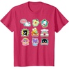 image:imageSANRIO Hello Kitty and Friends Supercute Stickers Unisex Adult Child TShirt Black Small Classic Fit Crew Neck Short Sleeve Cotton 60 Polyester 40Red Heather