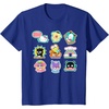 image:imageSANRIO Hello Kitty and Friends Supercute Stickers Unisex Adult Child TShirt Black Small Classic Fit Crew Neck Short Sleeve Cotton 60 Polyester 40Royal Blue