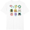 image:imageSANRIO Hello Kitty and Friends Supercute Stickers Unisex Adult Child TShirt Black Small Classic Fit Crew Neck Short Sleeve Cotton 60 Polyester 40White