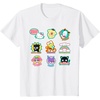 image:imageSANRIO Hello Kitty and Friends Supercute Stickers Unisex Adult Child TShirt Black Small Classic Fit Crew Neck Short Sleeve Cotton 60 Polyester 40White