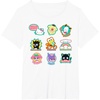 image:imageSANRIO Hello Kitty and Friends Supercute Stickers Unisex Adult Child TShirt Black Small Classic Fit Crew Neck Short Sleeve Cotton 60 Polyester 40White