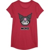 image:imageSANRIO Kuromi Nerd Glasses TShirtRed Heather