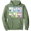 image:imageCinnamoroll Collection Streetwear Squares Pullover HoodieSage Green