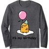 image:imageGudetama Its My Birthday Long Sleeve Shirt Long Sleeve TShirtDark Heather Grey