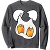 image:imageGudetama Lazy Egg Twins Sweatshirt SweatshirtDark Heather Grey