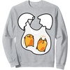 image:imageGudetama Lazy Egg Twins Sweatshirt SweatshirtHeather Grey