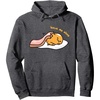 image:imageGudetama Leave Me Alone Bacon Blanket Hoodie Pullover HoodieDark Heather Grey