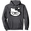 image:imageHello Kitty Black and White Nerd Glasses Pullover HoodieDark Heather Grey