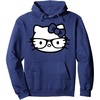 image:imageHello Kitty Black and White Nerd Glasses Pullover HoodieNavy Blue