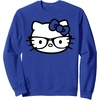 image:imageHello Kitty Black and White Nerd Glasses SweatshirtRoyal Blue