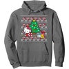 image:imageHello Kitty Candy Cane Christmas Sweater Hoodie Pullover HoodieAsphalt Grey