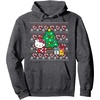 image:imageHello Kitty Candy Cane Christmas Sweater Hoodie Pullover HoodieDark Heather Grey