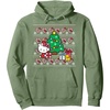 image:imageHello Kitty Candy Cane Christmas Sweater Hoodie Pullover HoodieSage Green