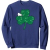 image:imageHello Kitty Clover amp Bows Saint Patricks Day SweatshirtNavy Blue