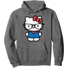 image:imageHello Kitty Distressed Nerd Glasses Pullover HoodieAsphalt Grey