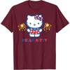 image:imageHello Kitty Fireworks Sparklers USA Americana Patriotic Star TShirtBurgundy