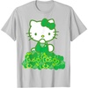image:imageHello Kitty Green Bows and Clovers Tee Shirt TShirtSilver Grey