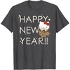 image:imageHello Kitty Happy New Year 2019 Tee Shirt TShirtDark Heather Grey