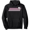 image:imageHello Kitty Nerd Glasses Retro Stripe Hoodie Pullover HoodieBlack