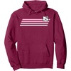 image:imageHello Kitty Nerd Glasses Retro Stripe Hoodie Pullover HoodieBurgundy
