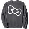 image:imageHello Kitty Retro Bow Sweatshirt SweatshirtDark Heather Grey