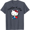 image:imageHello Kitty Retro Logo Tee Shirt TShirtHeather Blue