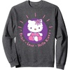 image:imageHello Kitty Yoga Peace Love Lotus Meditation SweatshirtDark Heather Grey