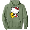 image:imageHello Kitty and Teddy Bear Hoodie Pullover HoodieSage Green