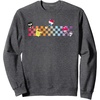 image:imageHello Sanrio Characters Checkerboard Sweatshirt SweatshirtDark Heather Grey
