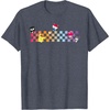 image:imageHello Sanrio Characters Checkerboard Tee Shirt TShirtHeather Blue