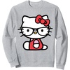 image:imageHello kitty Nerd Glasses Sweatshirt SweatshirtHeather Grey