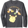 image:imagePompompurin Its My Birthday Long Sleeve TShirtDark Heather Grey