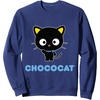 image:imageSANRIO Chococat Character Front and Back Sweatshirt  Unisex Adult  Black  SmallNavy Blue