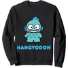 image:imageSANRIO Hangyodon Character Front and Back Sweatshirt  Mens Adult Unisex Black Classic Sweatshirt  Santa  Solid  Daily Wear  Cotton  Long Sleeve  Machine WashBlack