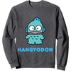 image:imageSANRIO Hangyodon Character Front and Back Sweatshirt  Mens Adult Unisex Black Classic Sweatshirt  Santa  Solid  Daily Wear  Cotton  Long Sleeve  Machine WashDark Heather Grey
