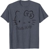 image:imageSANRIO Hello Kitty Winking Tee TShirt Womens Casual Classic Cartoon Letter Print TShirt Grey SmallHeather Blue