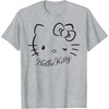 image:imageSANRIO Hello Kitty Winking Tee TShirt Womens Casual Classic Cartoon Letter Print TShirt Grey SmallHeather Grey