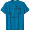 image:imageSANRIO Hello Kitty Winking Tee TShirt Womens Casual Classic Cartoon Letter Print TShirt Grey SmallSapphire Blue