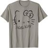 image:imageSANRIO Hello Kitty Winking Tee TShirt Womens Casual Classic Cartoon Letter Print TShirt Grey SmallSlate Grey